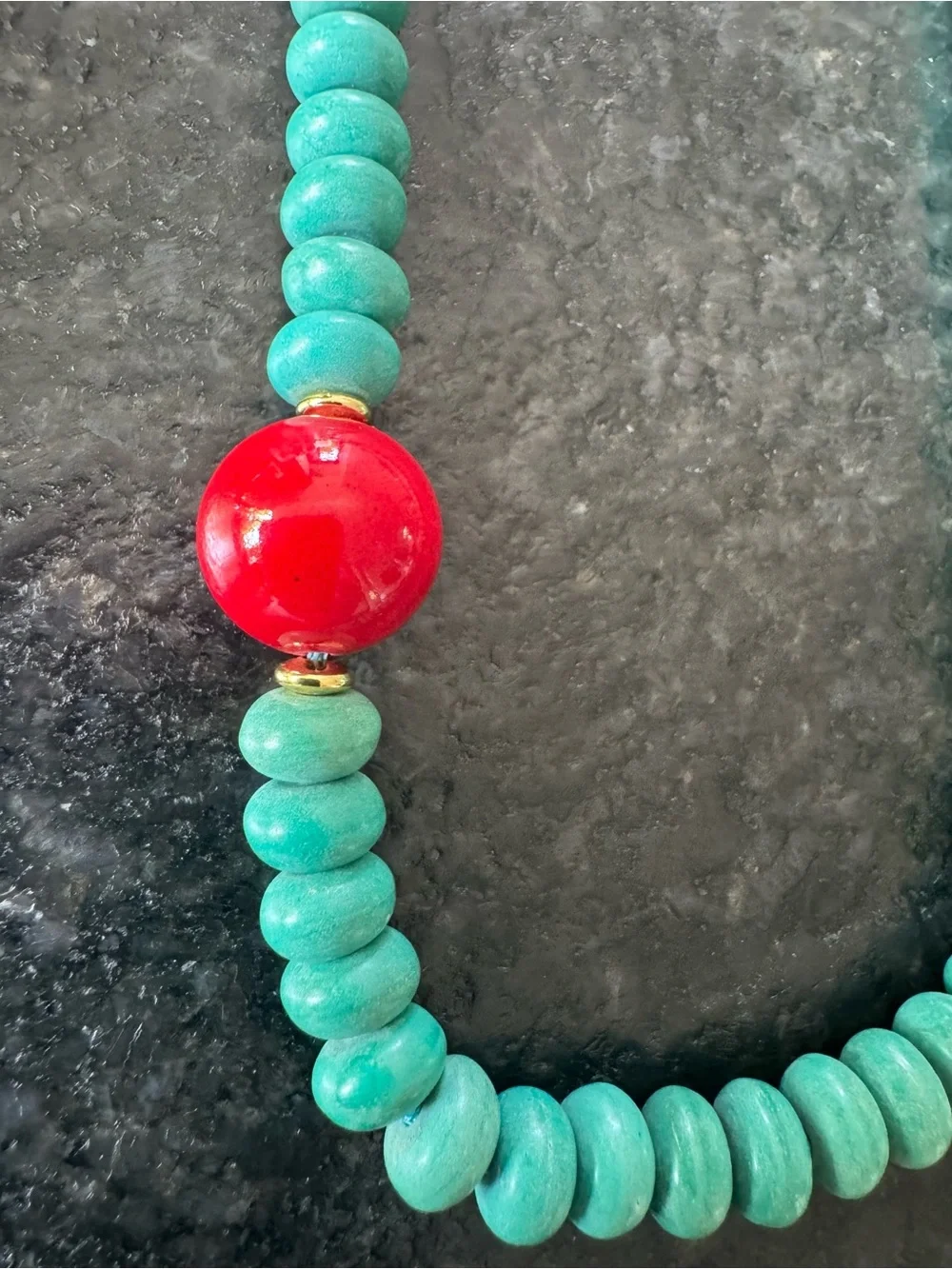NWOT Tuckernuck Turquoise and Coral Asymmetrical Necklace